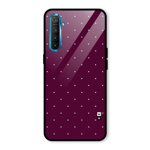 Purple Polka Glass Back Case for Realme XT