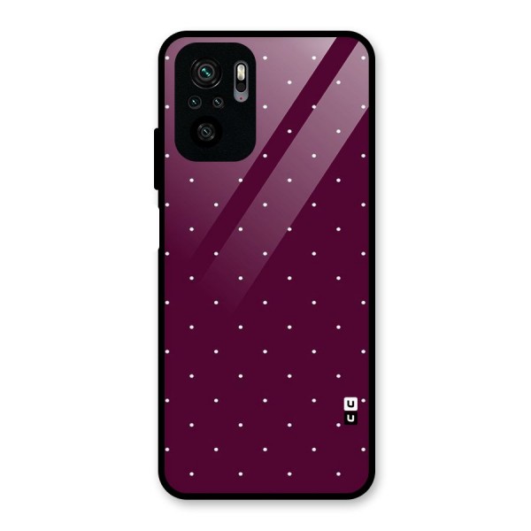 Purple Polka Glass Back Case for Redmi Note 10