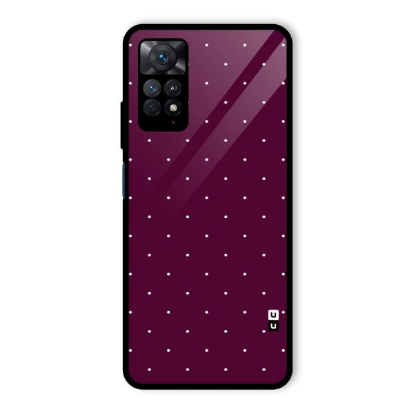 Purple Polka Glass Back Case for Redmi Note 11 Pro Plus 5G