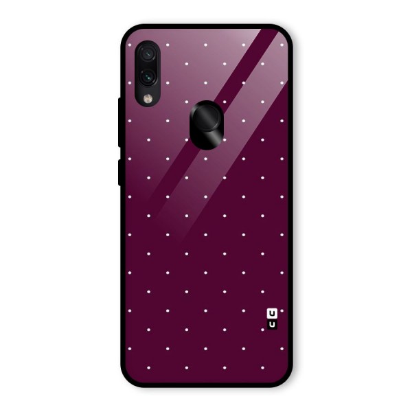 Purple Polka Glass Back Case for Redmi Note 7