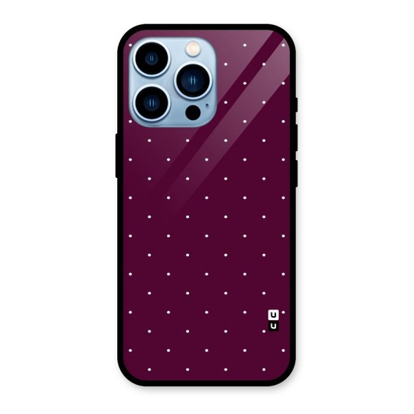 Purple Polka Glass Back Case for iPhone 13 Pro