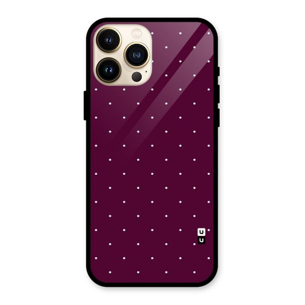 Purple Polka Glass Back Case for iPhone 13 Pro Max