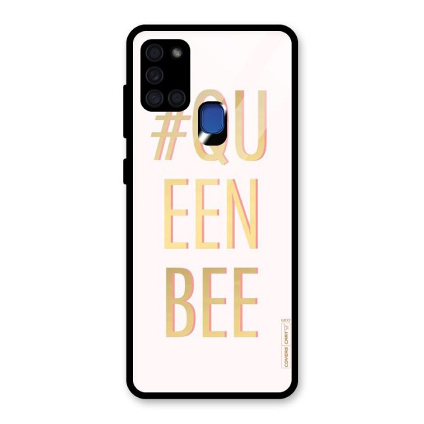 Queen Bee Glass Back Case for Galaxy A21s