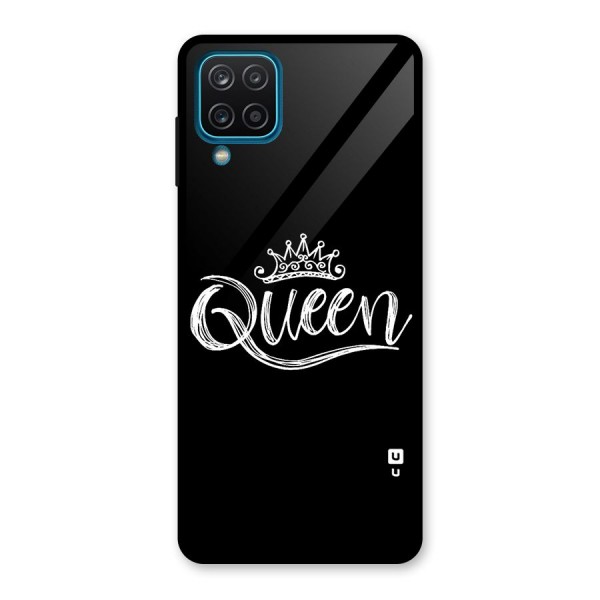 Queen Crown Glass Back Case for Galaxy A12