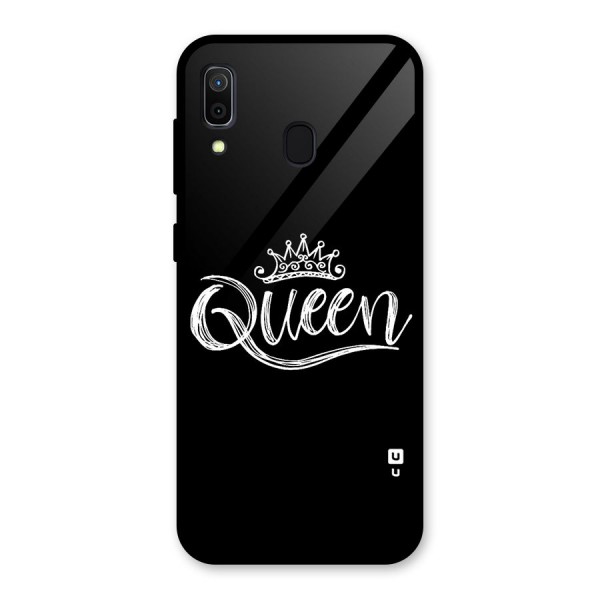 Queen Crown Glass Back Case for Galaxy A30