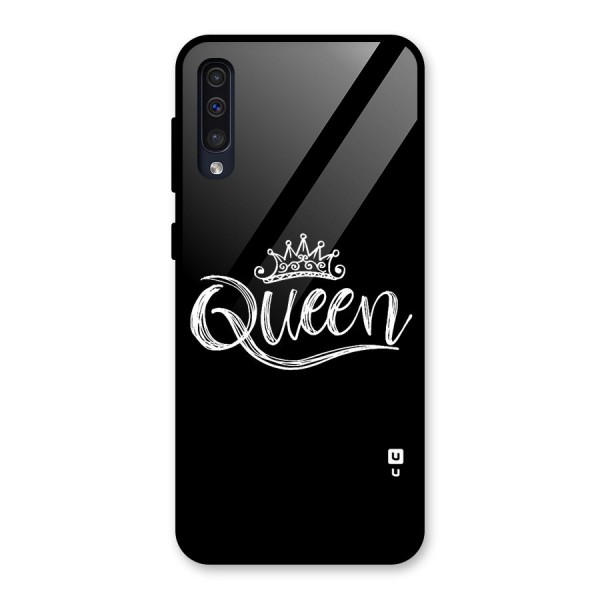 Queen Crown Glass Back Case for Galaxy A50s