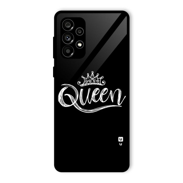 Queen Crown Glass Back Case for Galaxy A73 5G