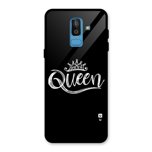 Queen Crown Glass Back Case for Galaxy J8