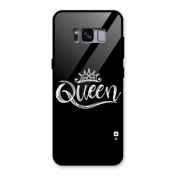 Queen Crown Glass Back Case for Galaxy S8