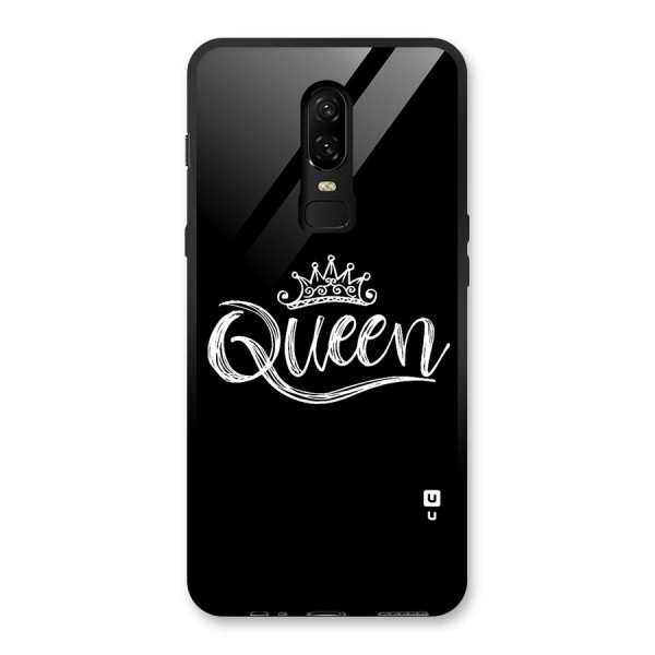 Queen Crown Glass Back Case for OnePlus 6