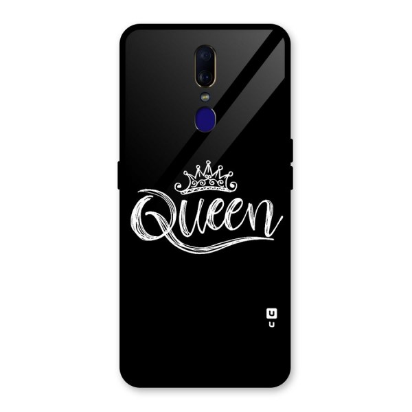 Queen Crown Glass Back Case for Oppo F11