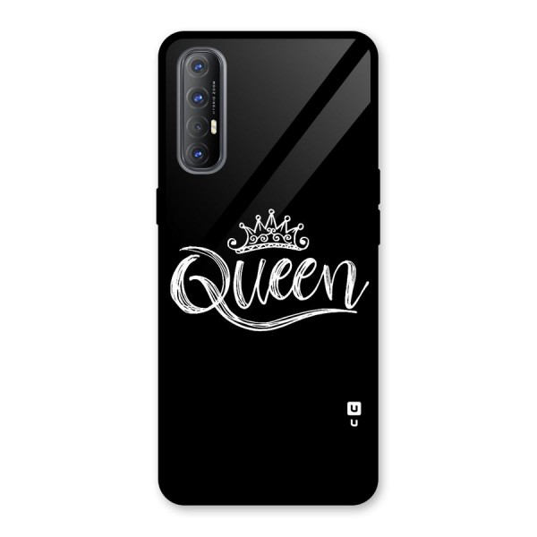 Queen Crown Glass Back Case for Oppo Reno3 Pro