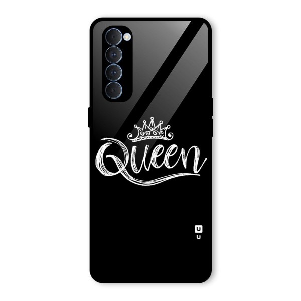 Queen Crown Glass Back Case for Oppo Reno4 Pro