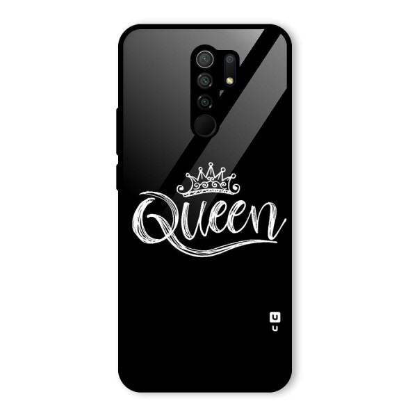 Queen Crown Glass Back Case for Redmi 9 Prime