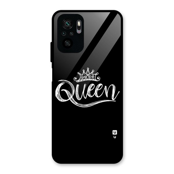 Queen Crown Glass Back Case for Redmi Note 10