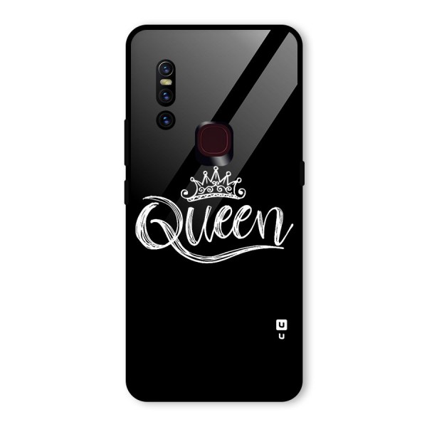 Queen Crown Glass Back Case for Vivo V15