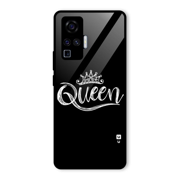 Queen Crown Glass Back Case for Vivo X50 Pro