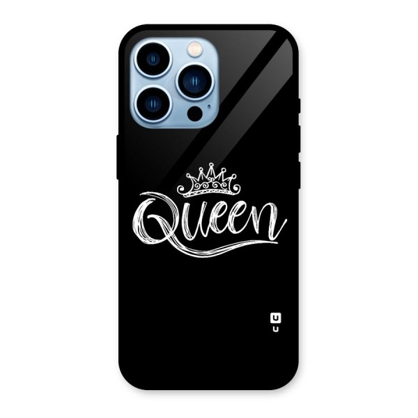 Queen Crown Glass Back Case for iPhone 13 Pro