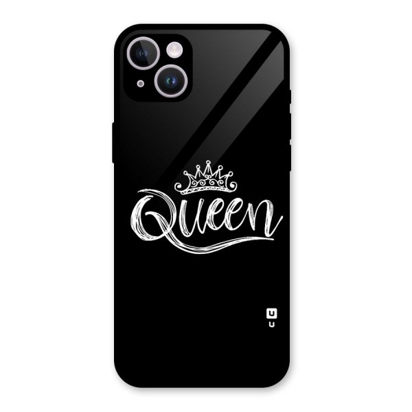 Queen Crown Glass Back Case for iPhone 14 Plus