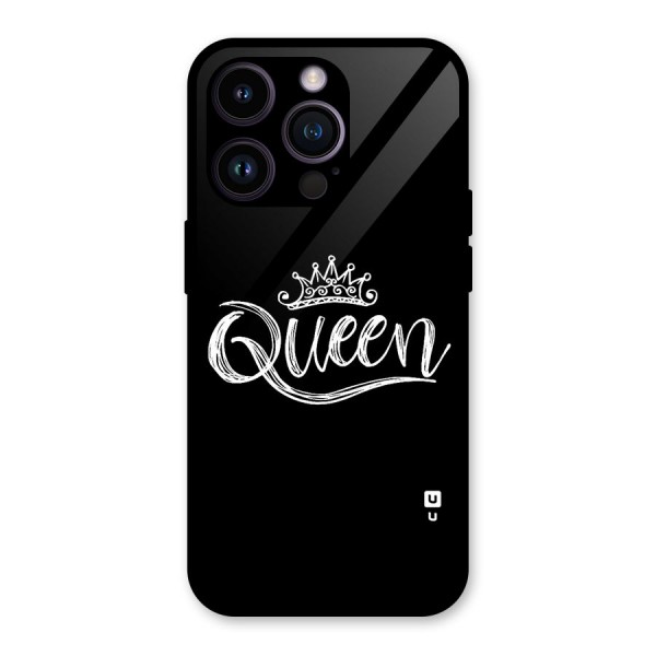 Queen Crown Glass Back Case for iPhone 14 Pro