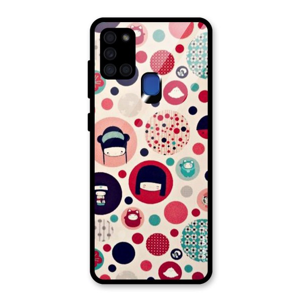 Quirky Glass Back Case for Galaxy A21s