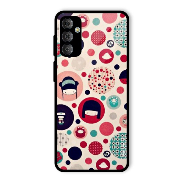 Quirky Glass Back Case for Galaxy F23