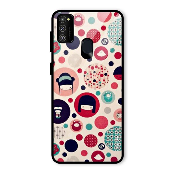 Quirky Glass Back Case for Galaxy M21