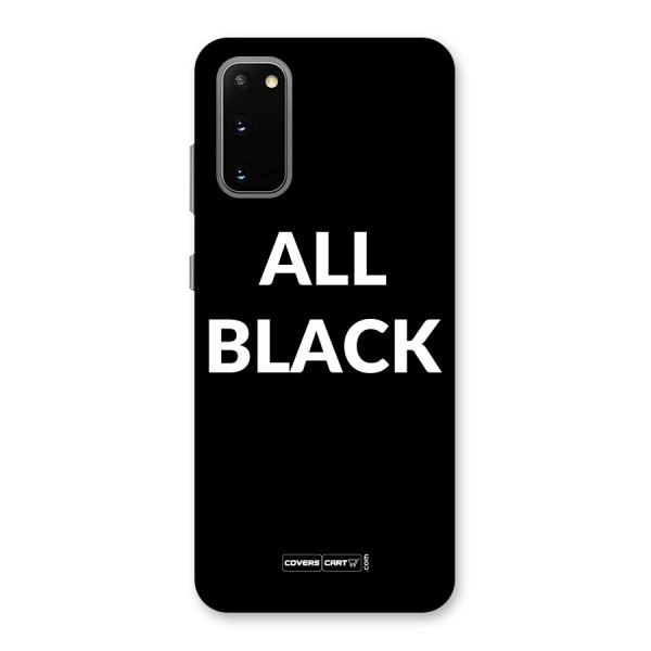 Raftaar All Black Back Case for Galaxy S20