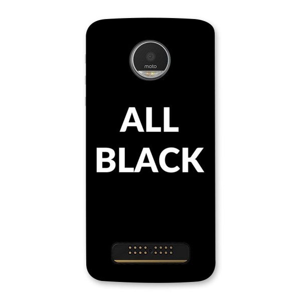 Raftaar All Black Back Case for Moto Z Play