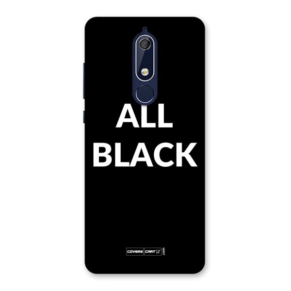 Raftaar All Black Back Case for Nokia 5.1