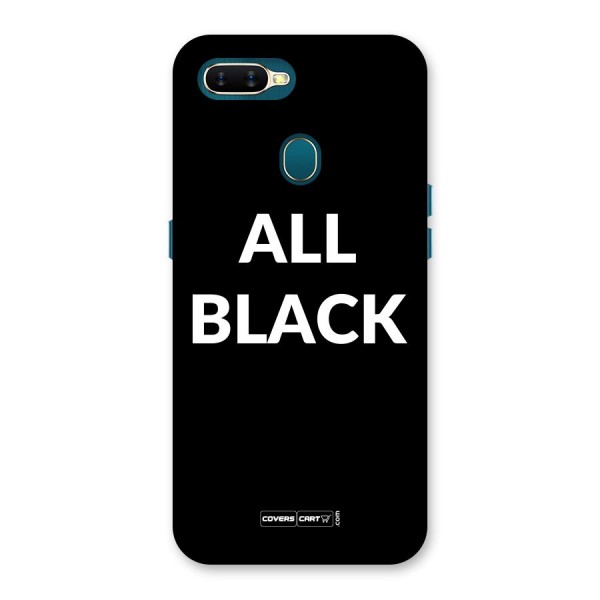 Raftaar All Black Back Case for Oppo A12