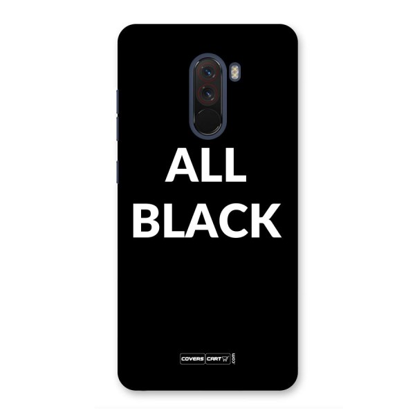 Raftaar All Black Back Case for Poco F1