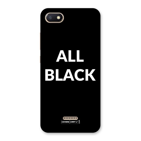 Raftaar All Black Back Case for Redmi 6A