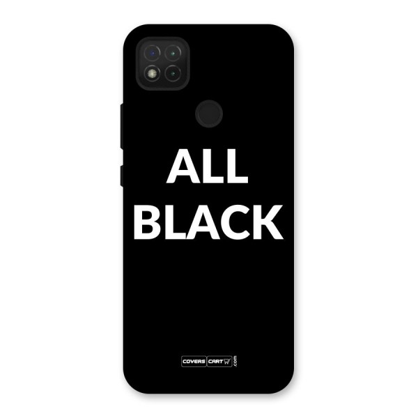 Raftaar All Black Back Case for Redmi 9C