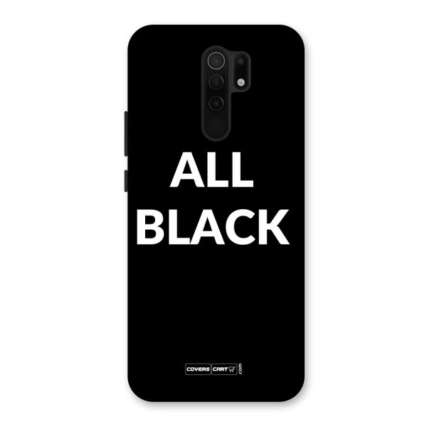 Raftaar All Black Back Case for Redmi 9 Prime