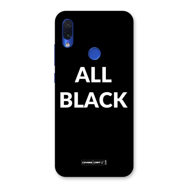 Raftaar All Black Back Case for Redmi Note 7