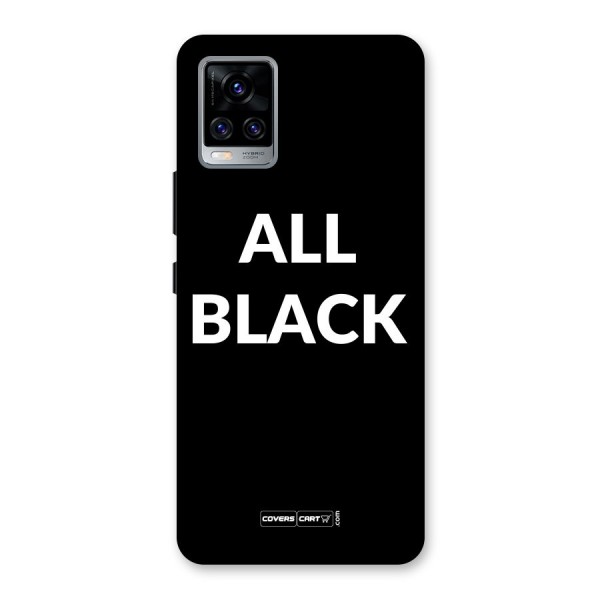 Raftaar All Black Back Case for Vivo V20 Pro