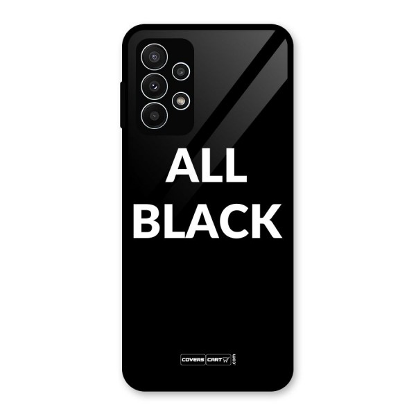 Raftaar All Black Glass Back Case for Galaxy A23