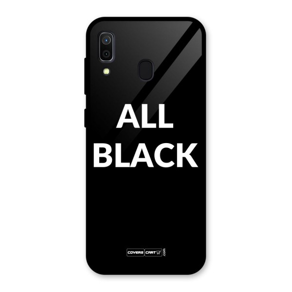 Raftaar All Black Glass Back Case for Galaxy A30