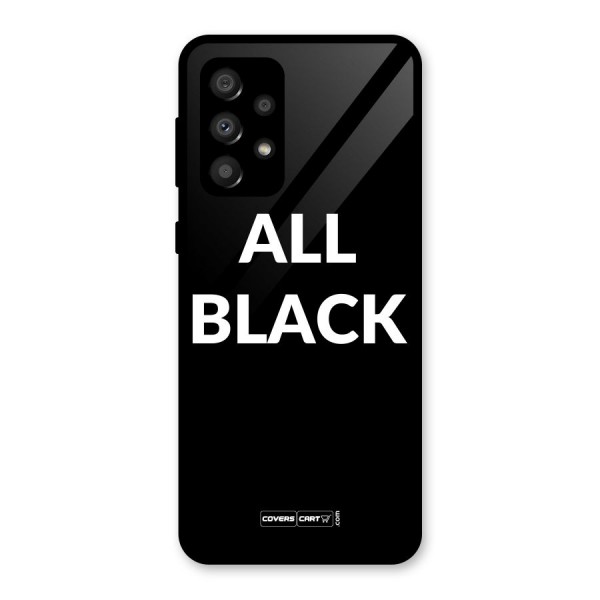 Raftaar All Black Glass Back Case for Galaxy A32