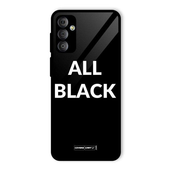 Raftaar All Black Glass Back Case for Galaxy F23