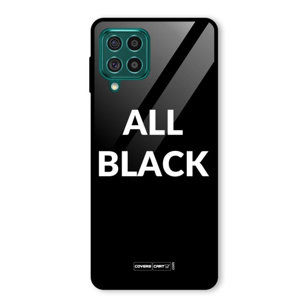 Raftaar All Black Glass Back Case for Galaxy F62