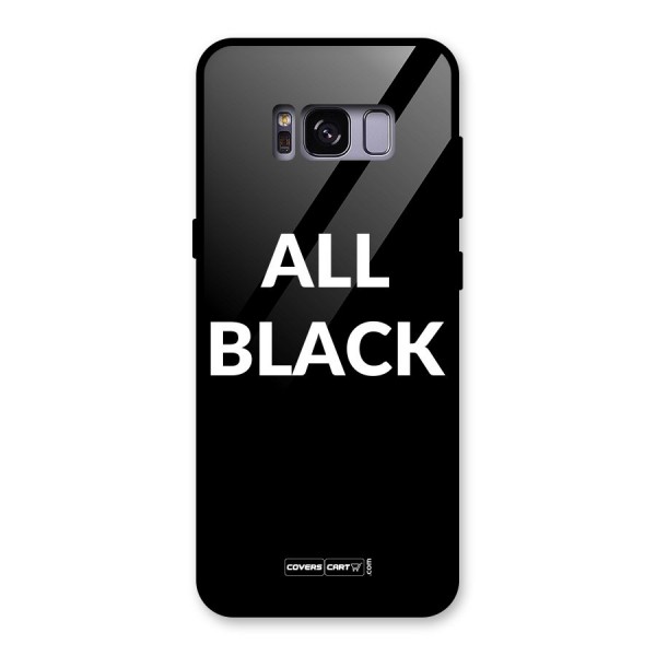 Raftaar All Black Glass Back Case for Galaxy S8