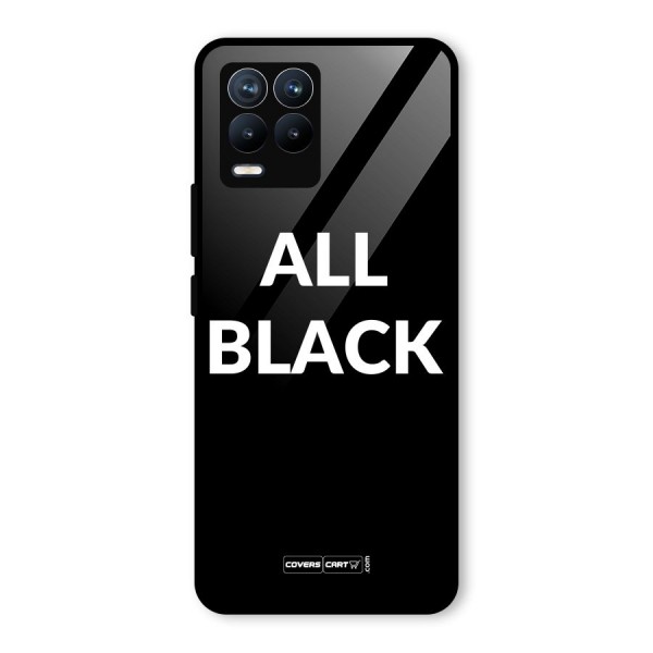 Raftaar All Black Glass Back Case for Realme 8