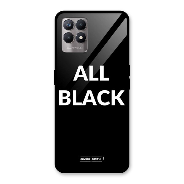 Raftaar All Black Glass Back Case for Realme 8i