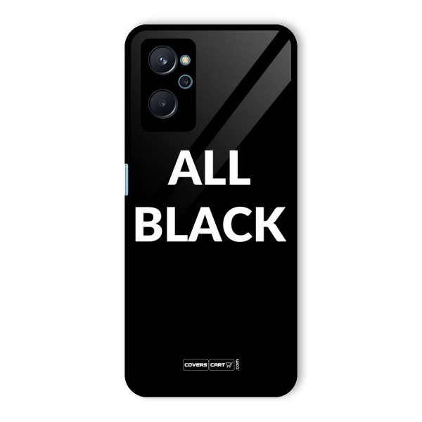 Raftaar All Black Glass Back Case for Realme 9i