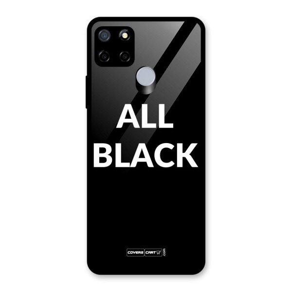 Raftaar All Black Glass Back Case for Realme C12