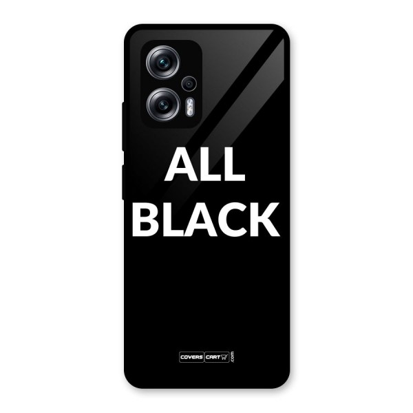 Raftaar All Black Glass Back Case for Redmi K50i