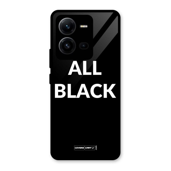 Raftaar All Black Glass Back Case for Vivo V25