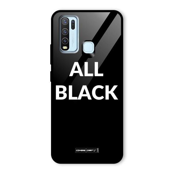 Raftaar All Black Glass Back Case for Vivo Y30